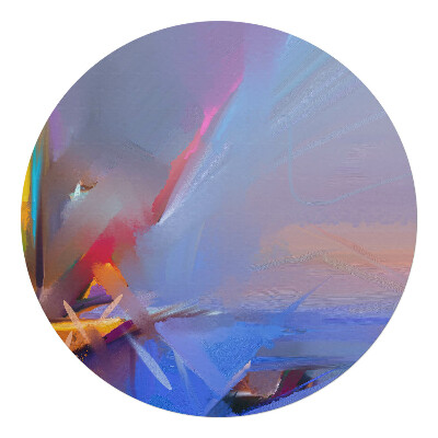 Ochranná podložka na podlahu kulatá Abstraktní tahy