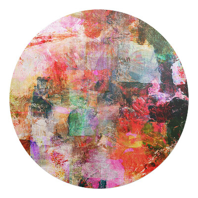 Ochranná podložka pod židli kulatá Abstraktní mozaika