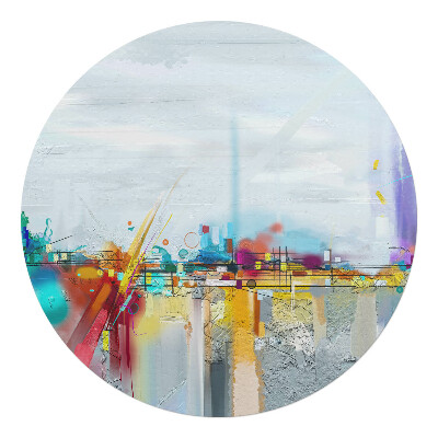 Podložka pod židli kulatá Abstraktní krajina