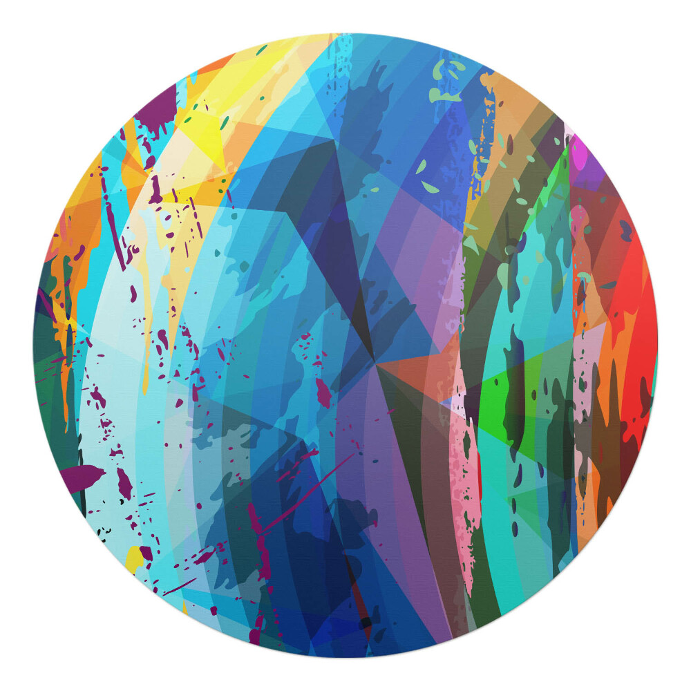 Ochranná podložka pod židli kulatá Abstraktní mozaika