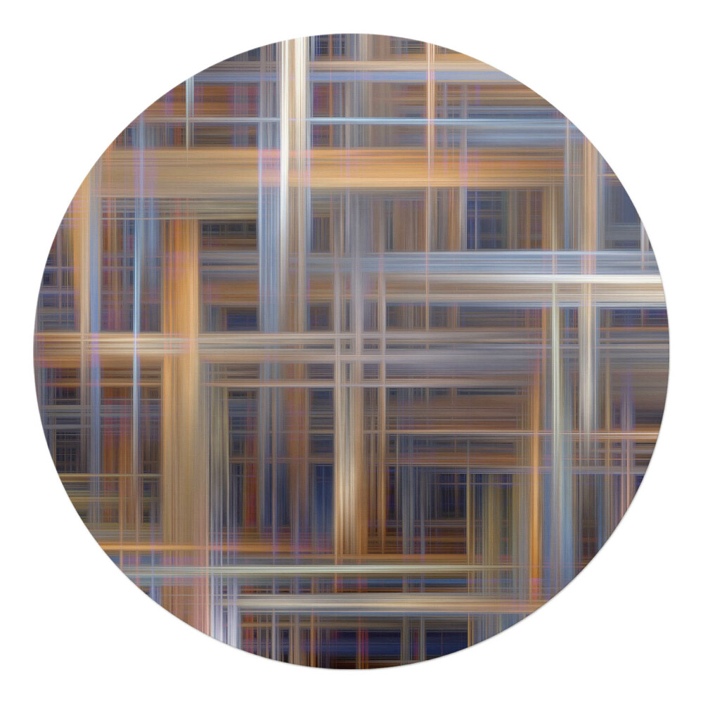 Podložka pod křeslo kulatá Geometrické proplétání čar