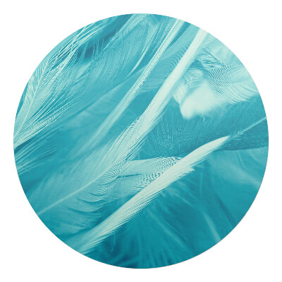 Ochranná podložka na podlahu kulatá Jemné peří