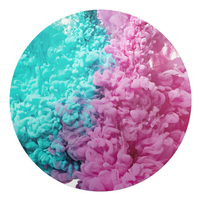 Ochranná podložka na podlahu kulatá Barevný kouř ve vodě