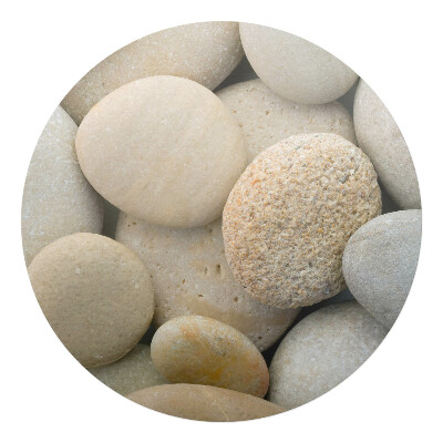 Podložka pod křeslo kulatá Hladké kameny