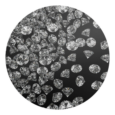 Ochranná podložka pod židli kulatá Zářící diamanty