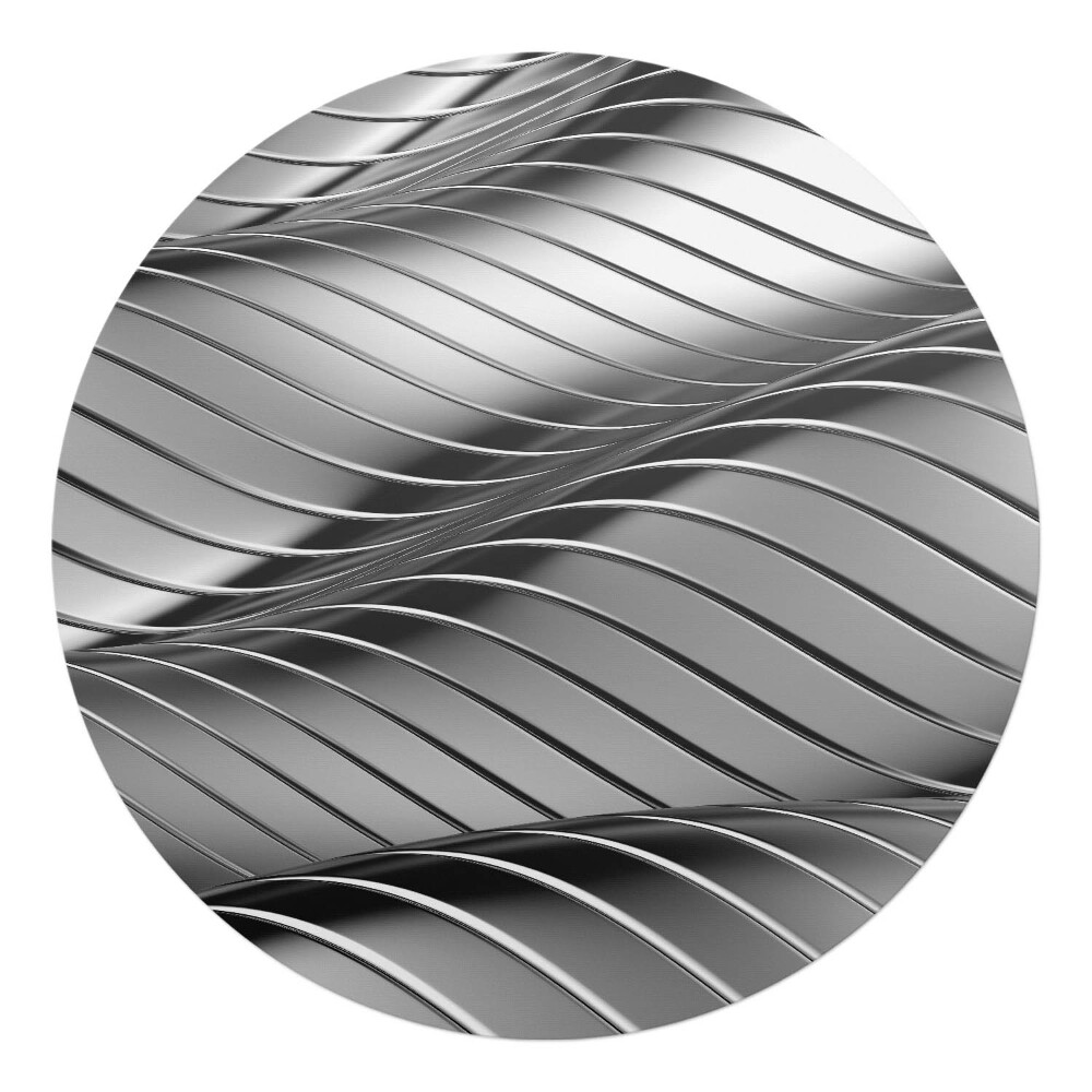 Podložka pod židli kulatá 3D vlnovky