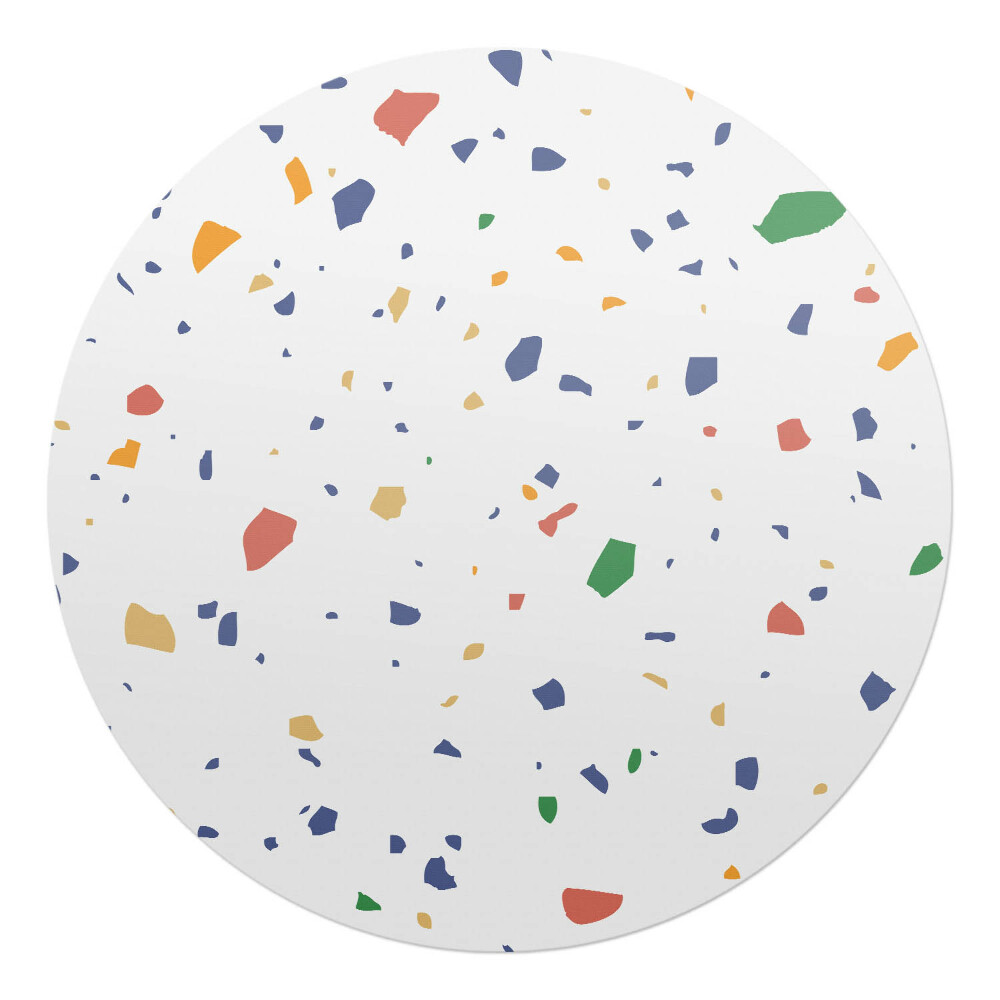 Podložka pod židli kulatá Barevné konfety