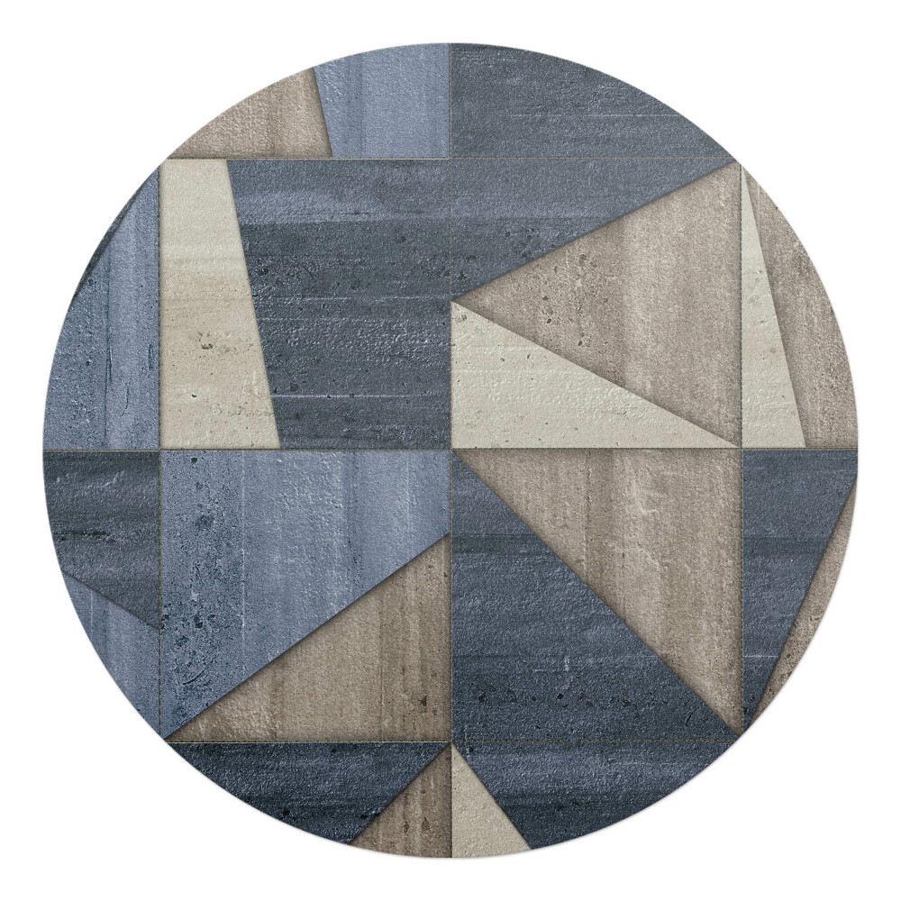 Ochranná podložka na podlahu kulatá Geometrické trojúhelníky