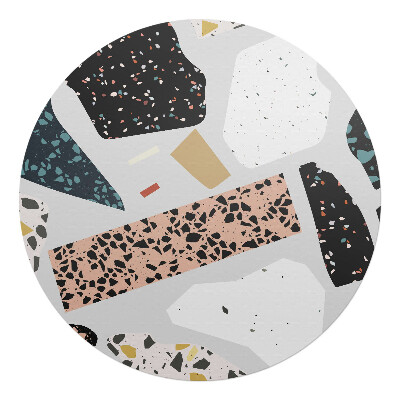 Podložka pod židli kulatá Abstraktní mozaika