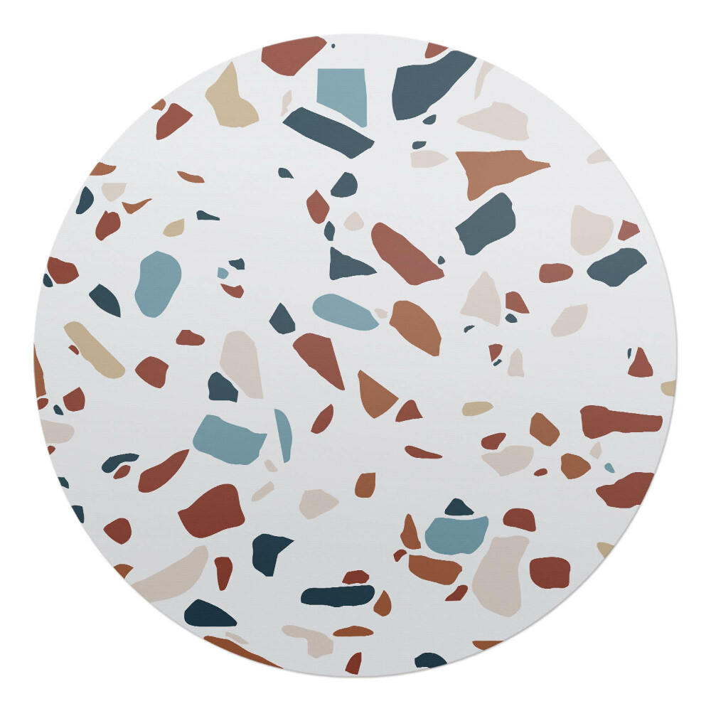 Podložka pod židli kulatá Oblázková mozaika