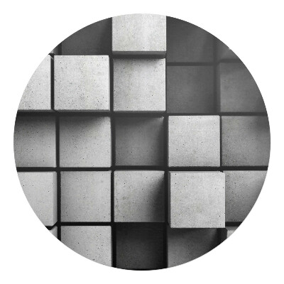 Podložka pod křeslo kulatá Geometrické kostky