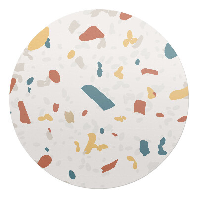 Podložka pod židli kulatá Abstraktní teraco