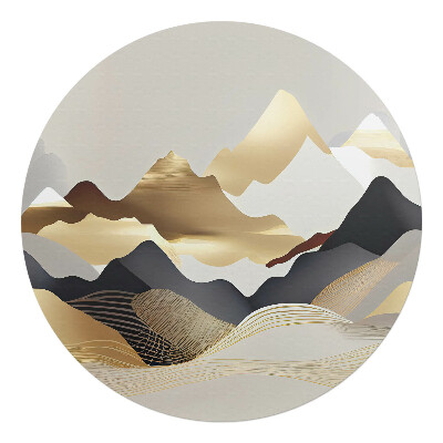 Podložka pod křeslo kulatá Horská abstrakce