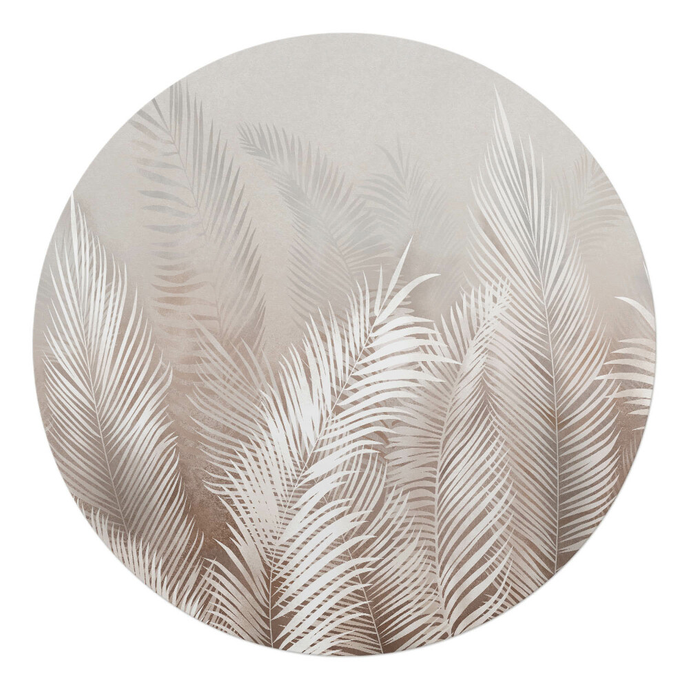 Ochranná podložka pod židli kulatá Palmové listy pozadí
