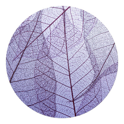 Ochranná podložka na podlahu kulatá Listy v jemném vzoru