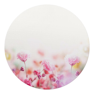 Podložka pod židli kulatá Pastelové luční květiny