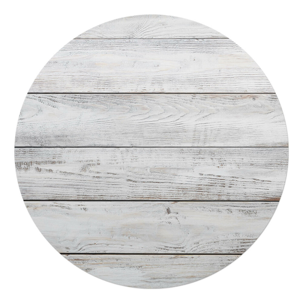 Ochranná podložka na podlahu kulatá Retro dřevěné desky