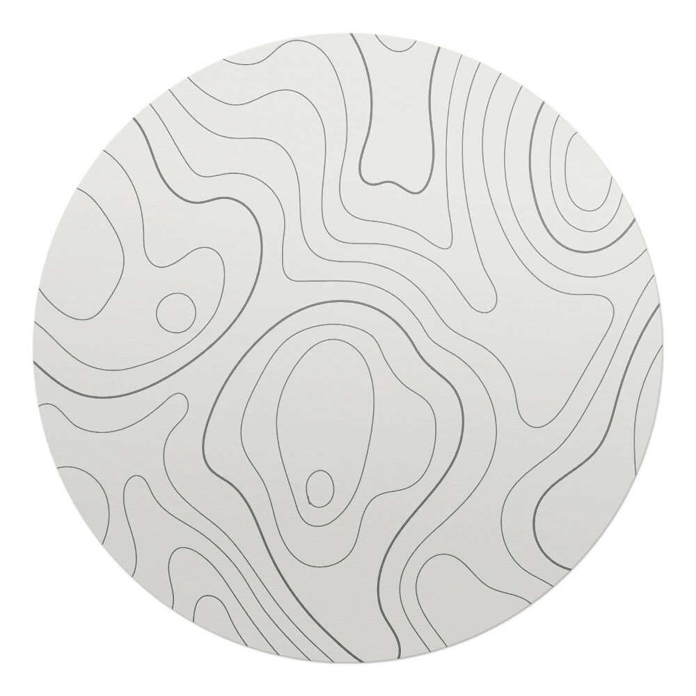 Podložka pod křeslo kulatá Abstraktní linie