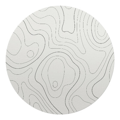 Podložka pod křeslo kulatá Abstraktní linie
