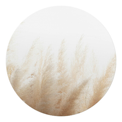 Podložka pod židli kulatá Jemné trávy