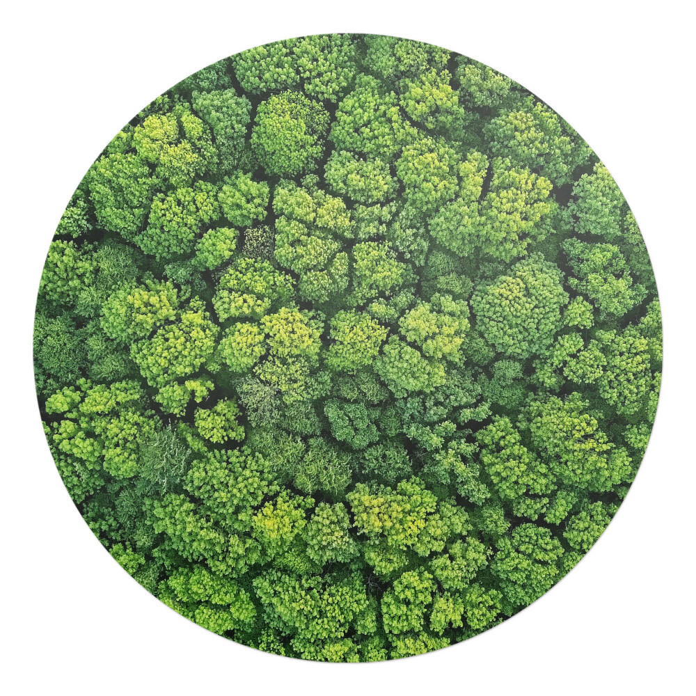 Ochranná podložka na podlahu kulatá Mozaika lesních stromů