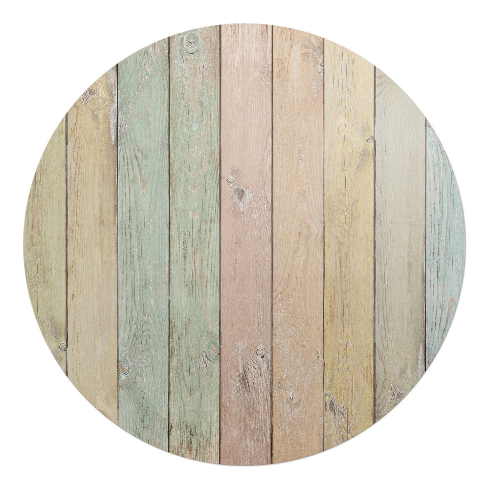 Podložka pod židli kulatá Pastelové vertikální desky