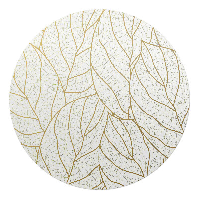 Ochranná podložka na podlahu kulatá Listy v jemném vzoru
