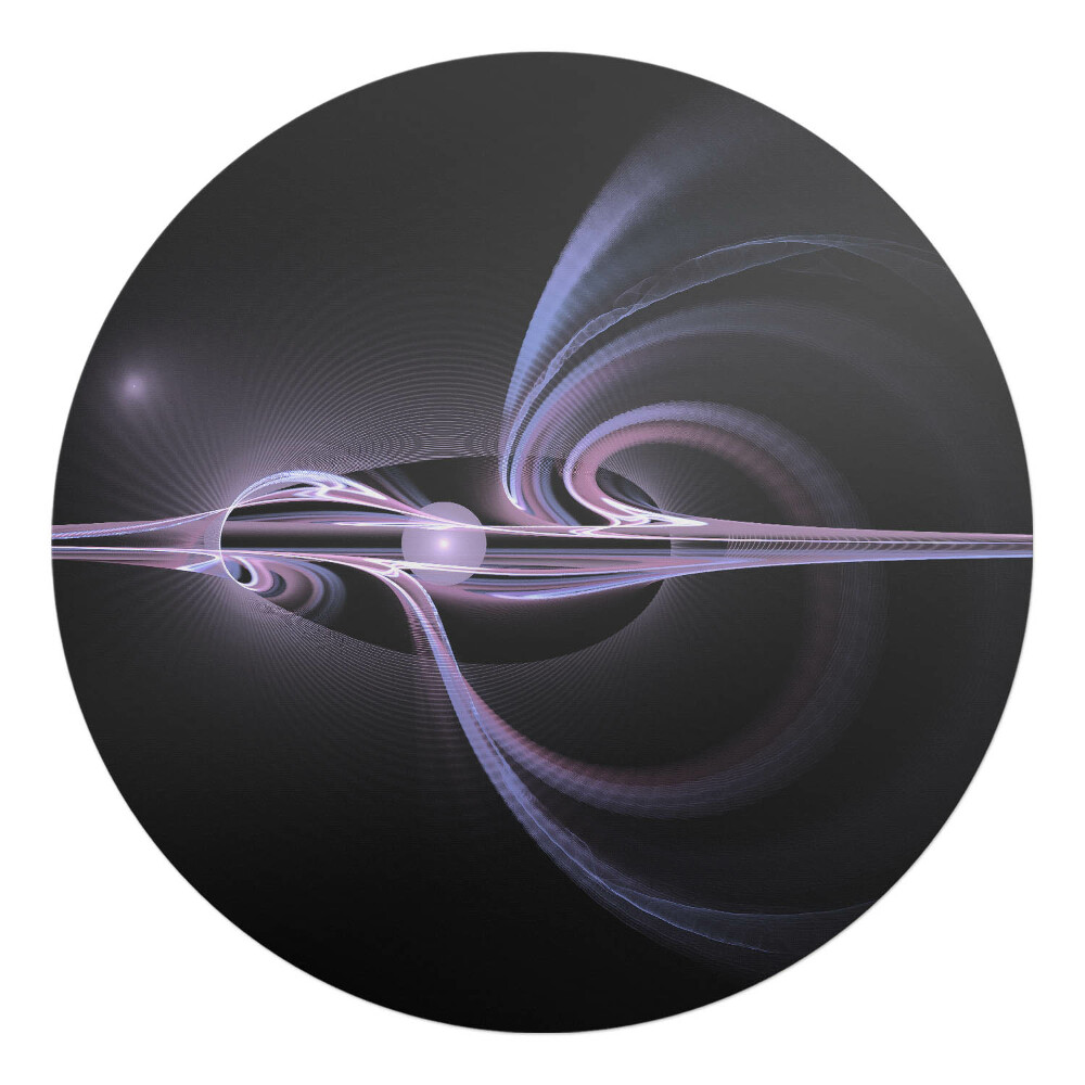 Podložka pod křeslo kulatá Fraktální spirála