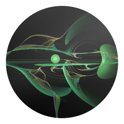 Podložka pod židli kulatá Abstraktní vlna