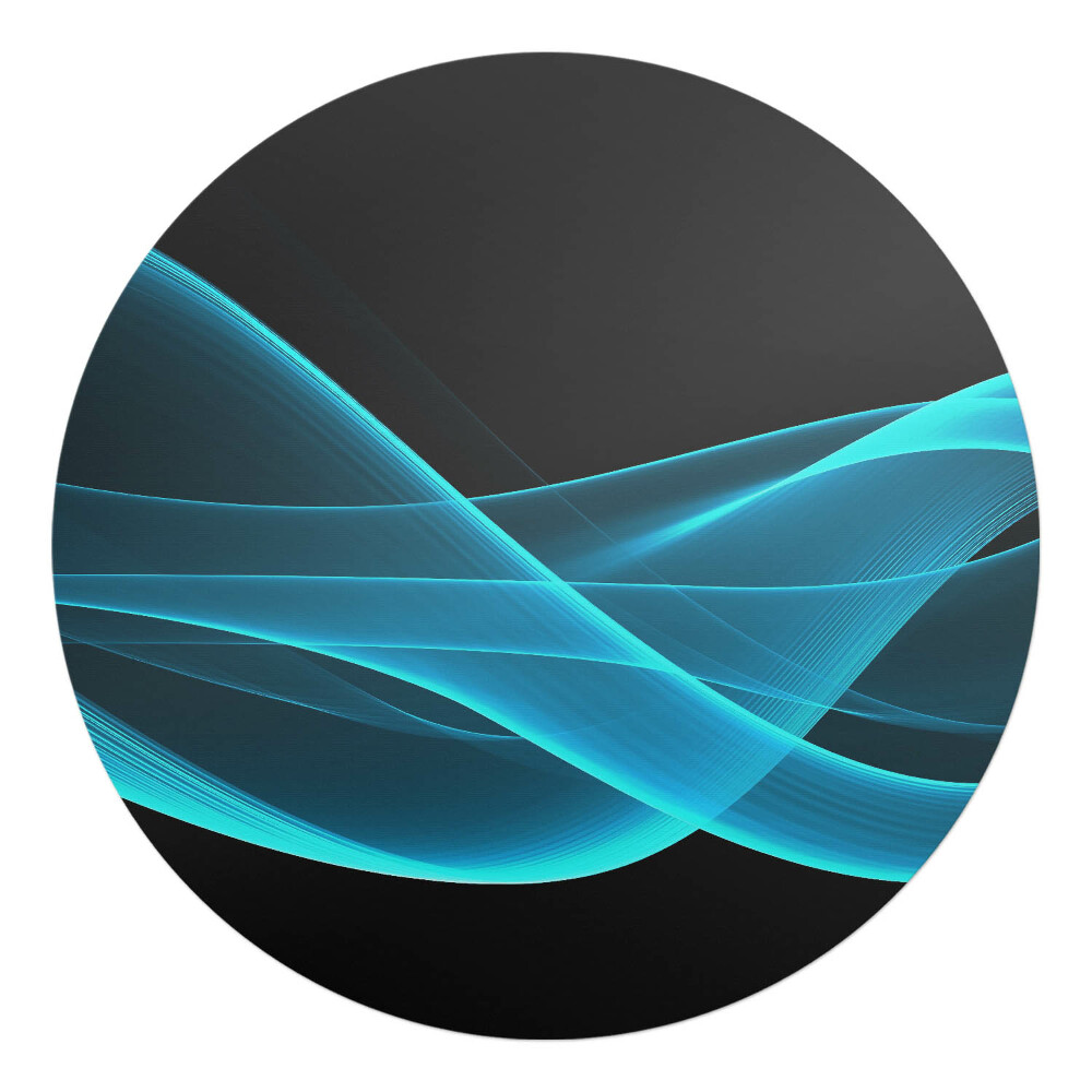 Podložka pod křeslo kulatá Světelné vlny