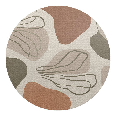 Podložka pod židli kulatá Abstraktní linie