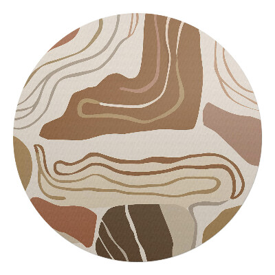 Podložka pod křeslo kulatá Abstraktní linie