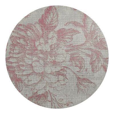 Podložka pod křeslo kulatá Retro květinový ornament