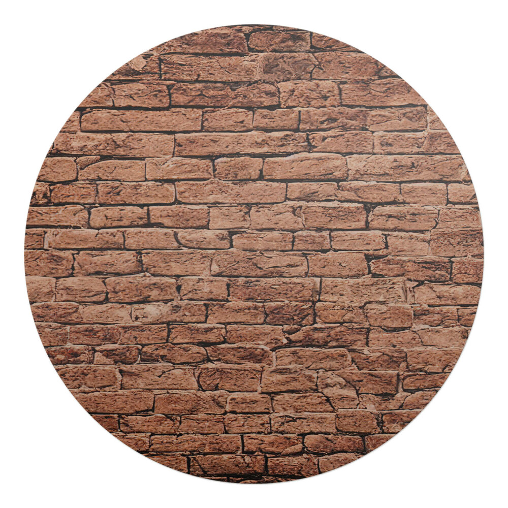 Ochranná podložka pod židli kulatá Retro cihlová zeď