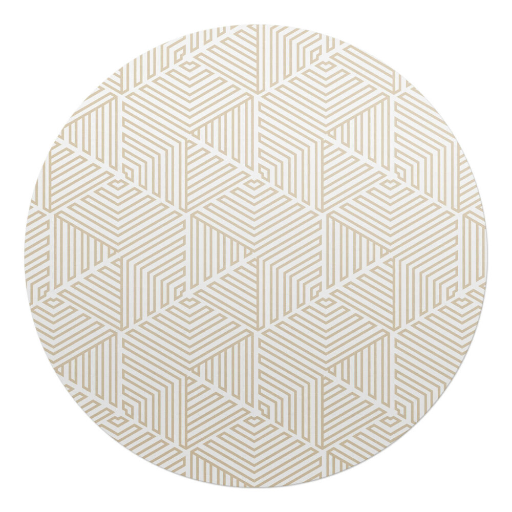 Podložka pod židli kulatá Geometrické bludiště