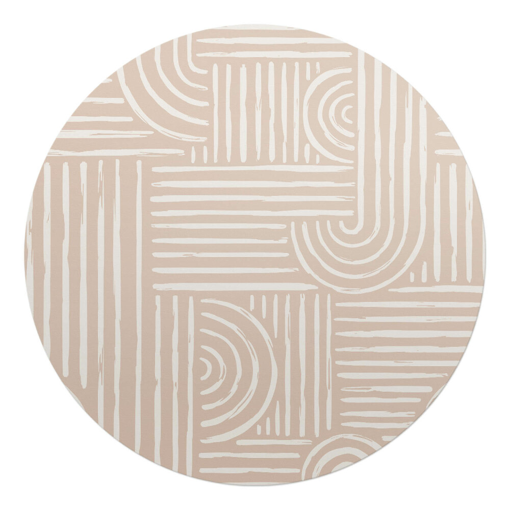 Ochranná podložka pod židli kulatá Geometrické linie