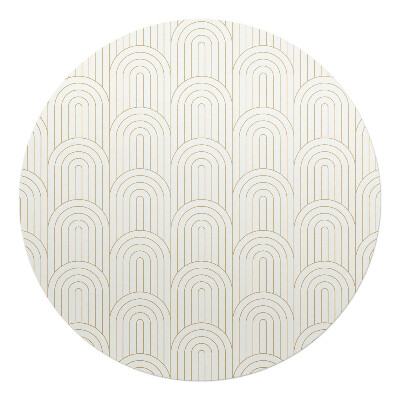 Podložka pod křeslo kulatá Klenutý retro vzor