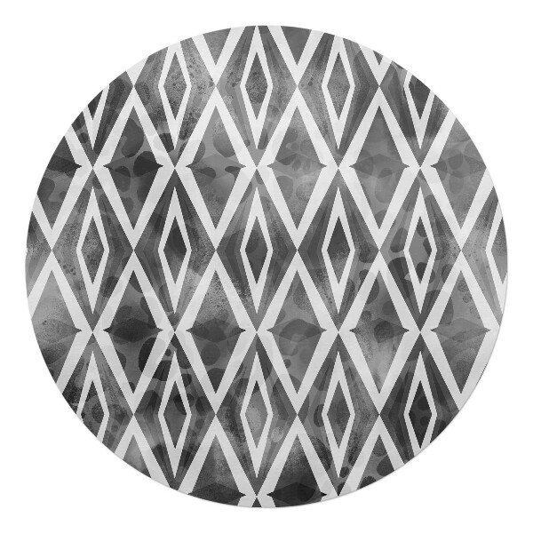 Ochranná podložka pod židli kulatá Geometrický retro vzor