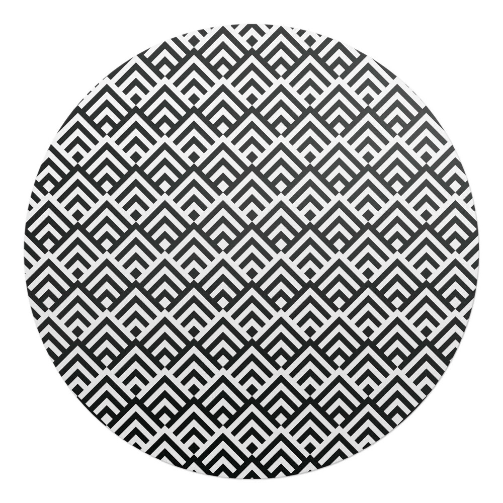 Ochranná podložka na podlahu kulatá Geometrický vzor