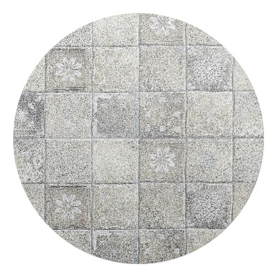 Podložka pod židli kulatá Dlaždice s ornamentem