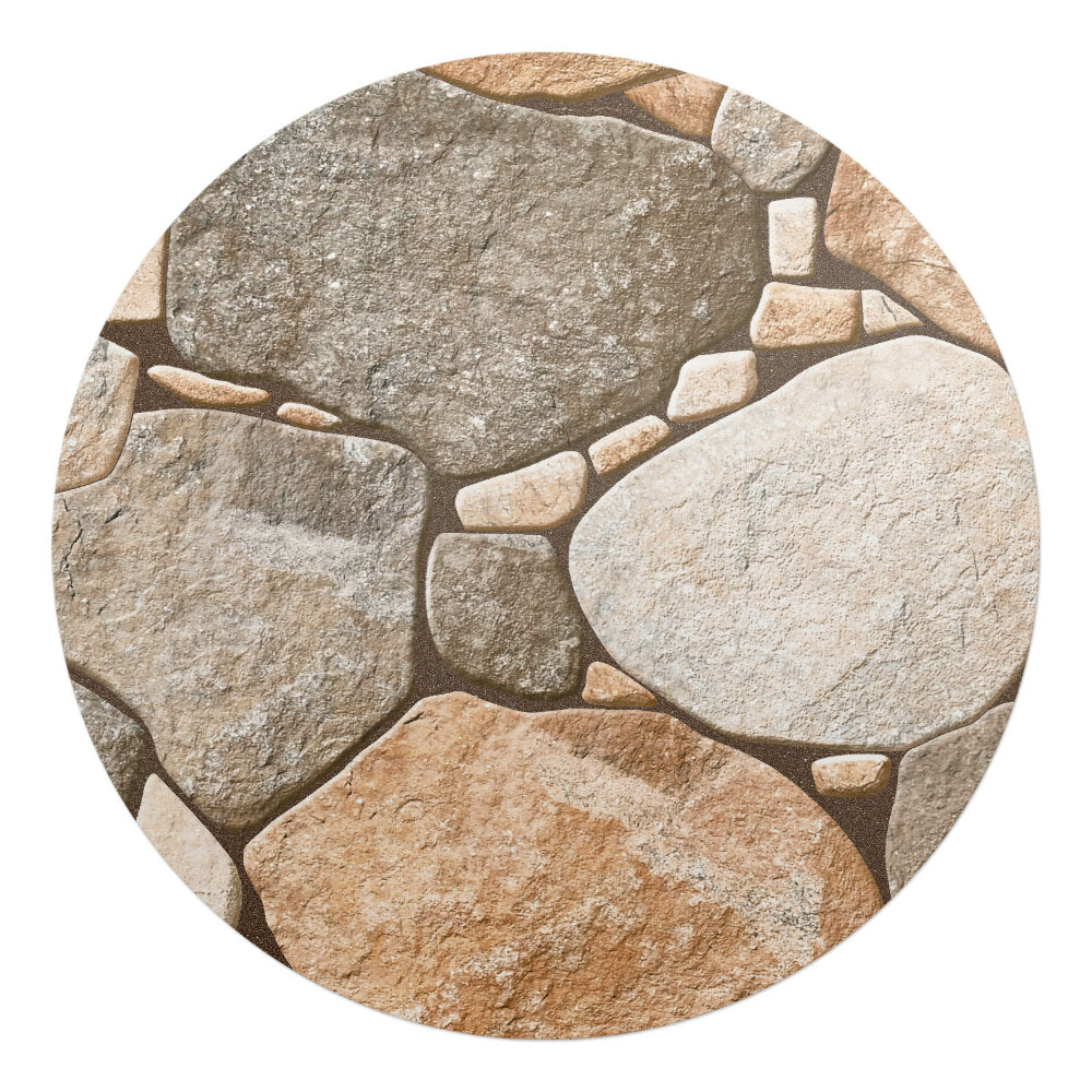 Podložka pod křeslo kulatá Mozaikové kameny