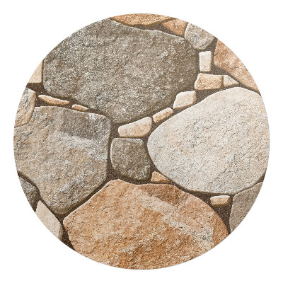 Podložka pod křeslo kulatá Mozaikové kameny