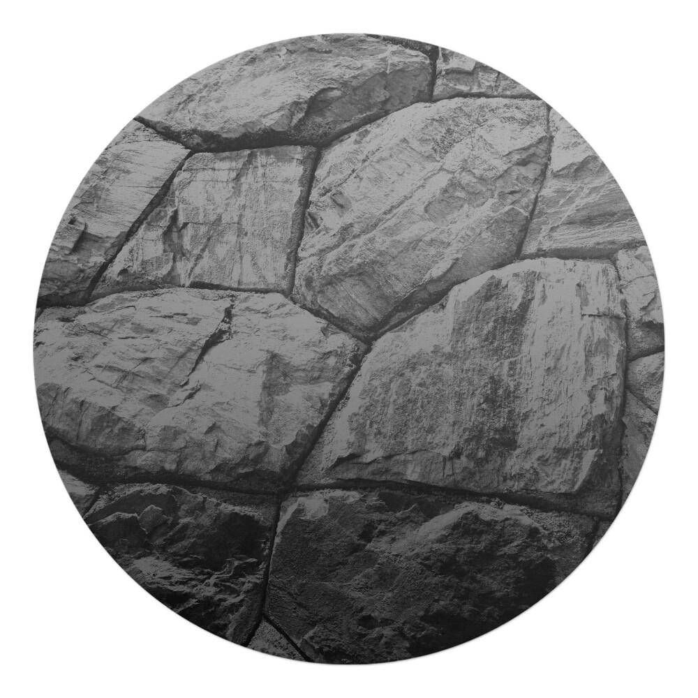Ochranná podložka na podlahu kulatá Kamenná zeď