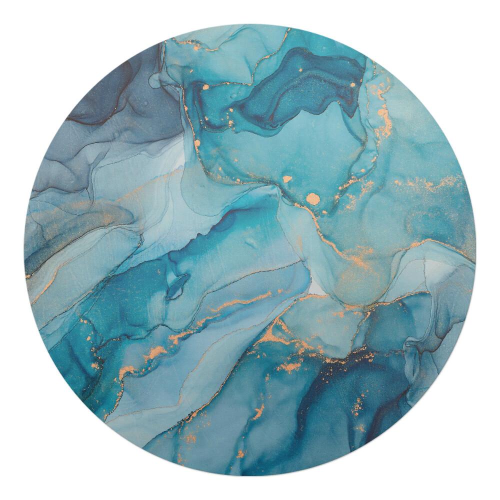 Podložka pod židli kulatá Abstraktní oceán