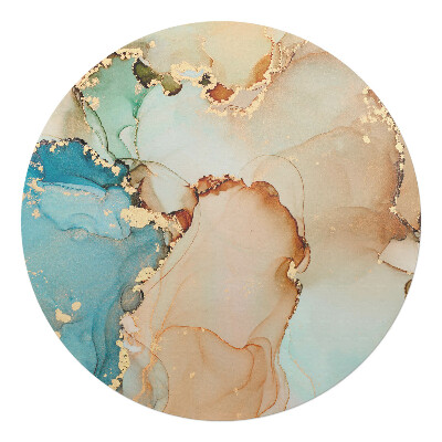 Ochranná podložka pod židli kulatá Abstraktní akvarel