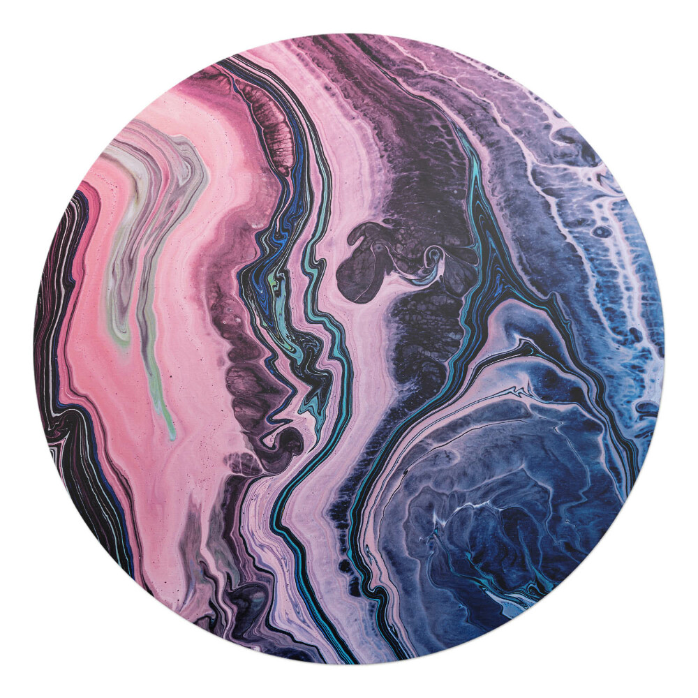 Podložka pod židli kulatá Abstraktní vlny