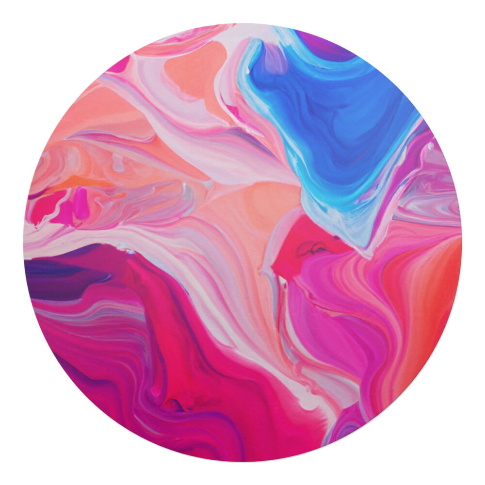 Podložka pod křeslo kulatá Barevné abstrakce