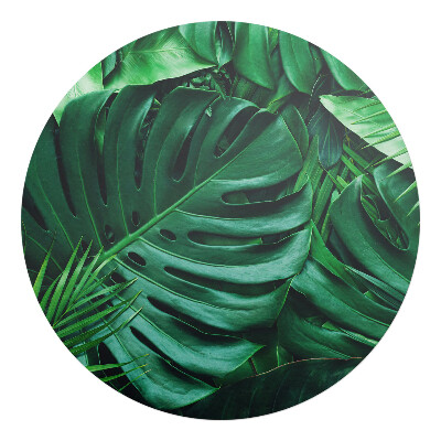 Ochranná podložka pod židli kulatá Tropické listy