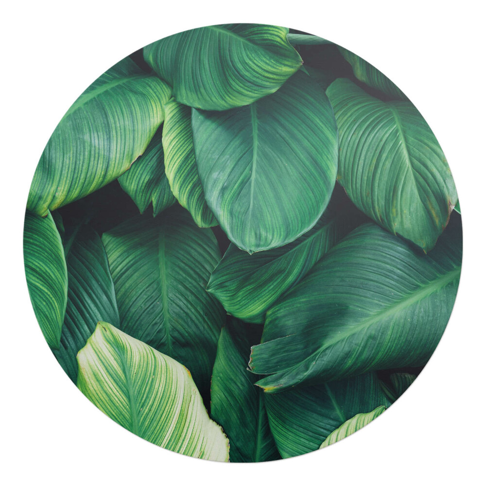 Ochranná podložka na podlahu kulatá Tropické listy