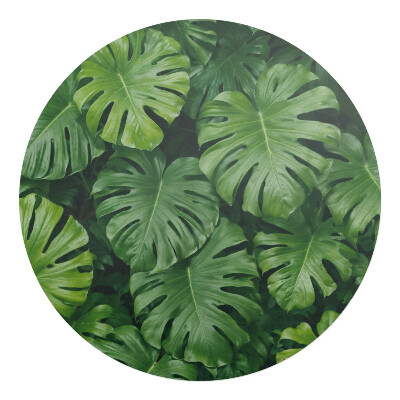 Podložka pod židli kulatá Listy monstery